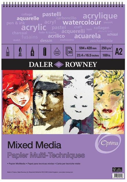 DALER-ROWNEY Optima Mixed Media Spiralblock | online Kaufen - Künstlershop DALER-ROWNEY Optima Mixed Media Spiralblock | online Kaufen - Künstlershop