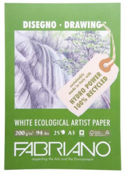 A3 White Ecological Artist Paper Pad 200gsm