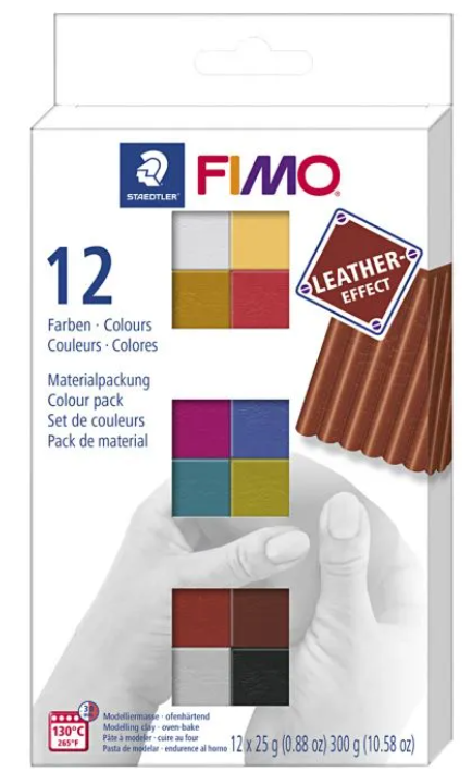 Staedtler 12 Fimo Leather Effect Modelling Clays