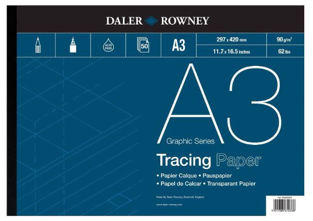 Daler Rowney 90gsm Tracing Paper Pads