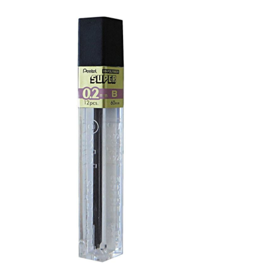 0.2mm B 12 Pack Refill Black