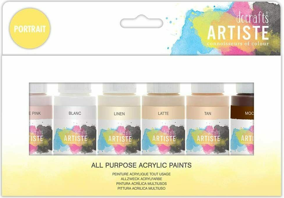 Docrafts Acrylic 6 x 59ml Paint Set