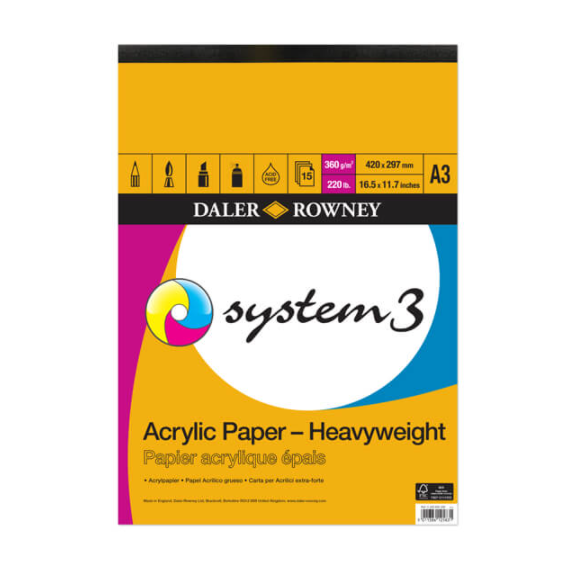 System 3 Acrylic Paper Heavyweight A3