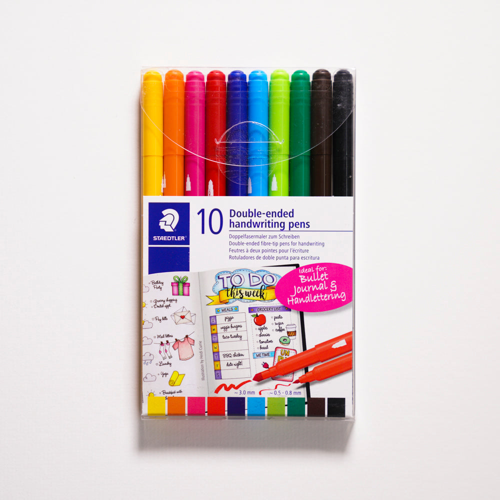 Staedtler 10 Double Ended Handwriting Pens