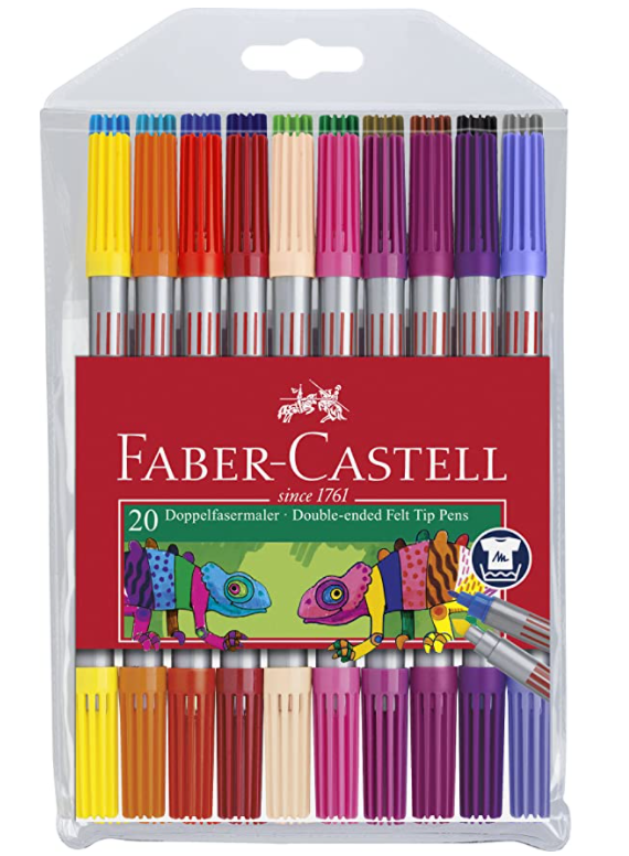 Faber Castell 20 x Felt Pens Double End