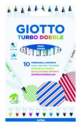 Giotto Turbo Dobble 10pc Felt Tip Pens