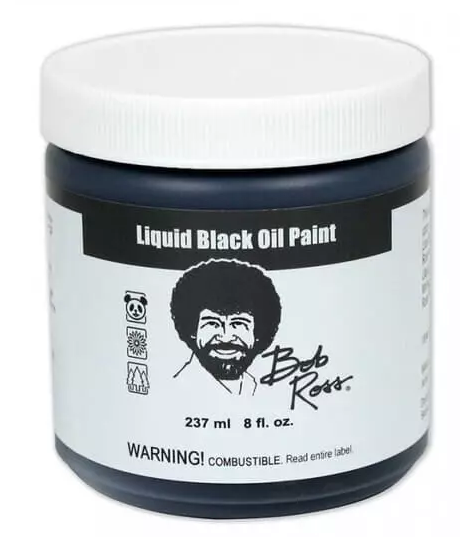 Bob Ross Liquid Black Oil Paint 237ml