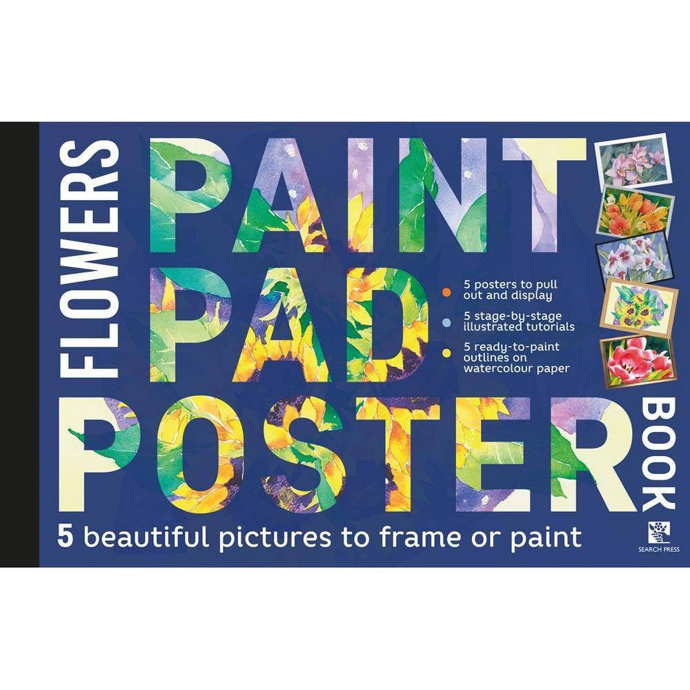 Paint Pad Poster book Flowers 11x7 
