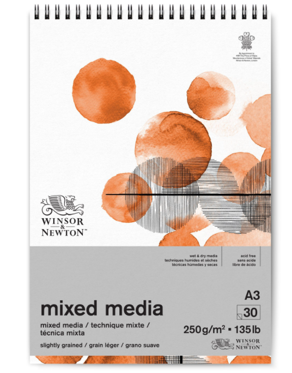 W&N A3 Pad 250g Mixed Media