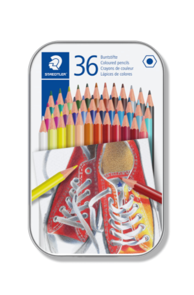 Staedtler 36 Coloured Pencils in a Tin