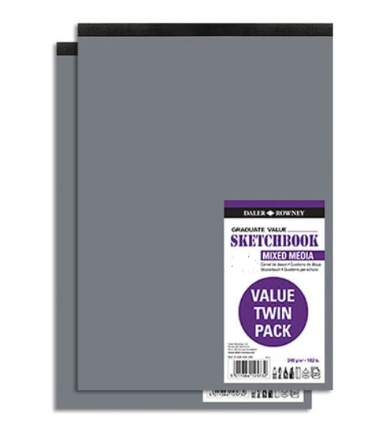 Daler Rowney A3 Sketchbook Mixed Media Twin Pack