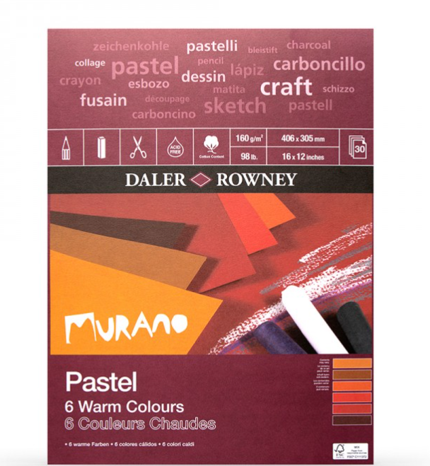 Daler Rowney Pastel Paper 6 Warm Colours