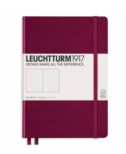 1917 Notebook A5 Plain Paper - Port Red