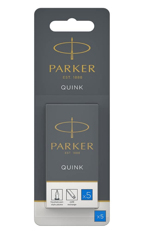 Parker quink refills blue, carded
