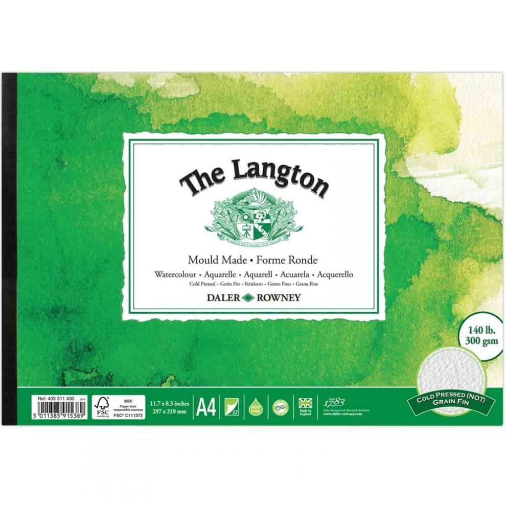 Langton Watercolour Paper Pad A4