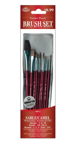 Royal Langnickel 10 Brush Value Pack with free wallet