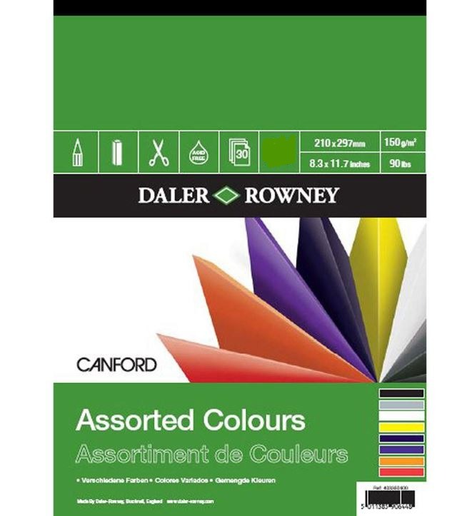 Daler Rowney A3 Canford Assorted Colours Pad