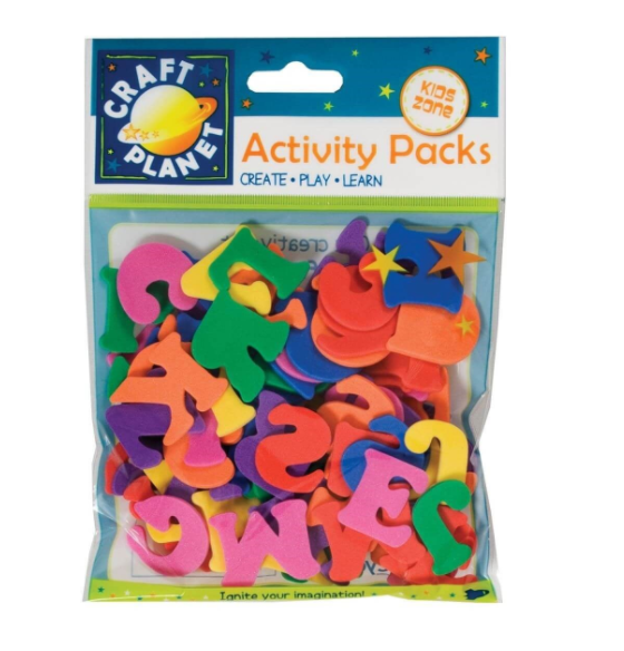 Activity Packs Funky Foam Asstd Letters 