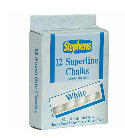 12 Superline White Chalks