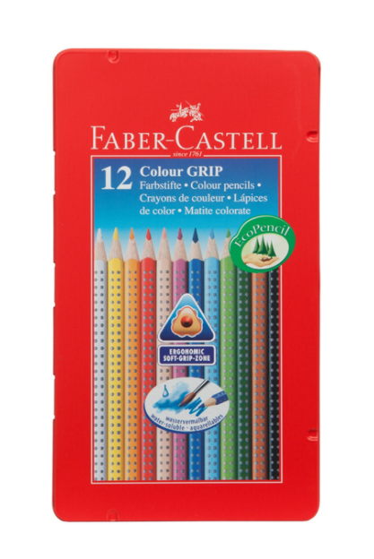 Faber Castell 12 Colour Grip Pencils 