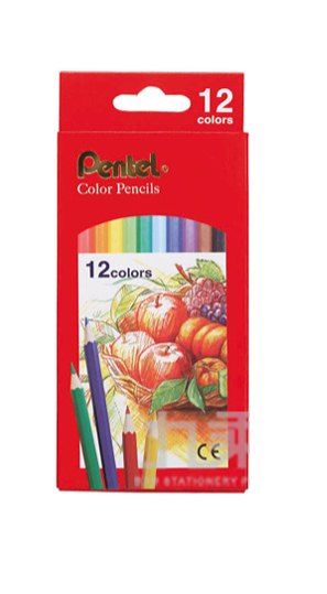 Pentel 12 Colour Pencils 