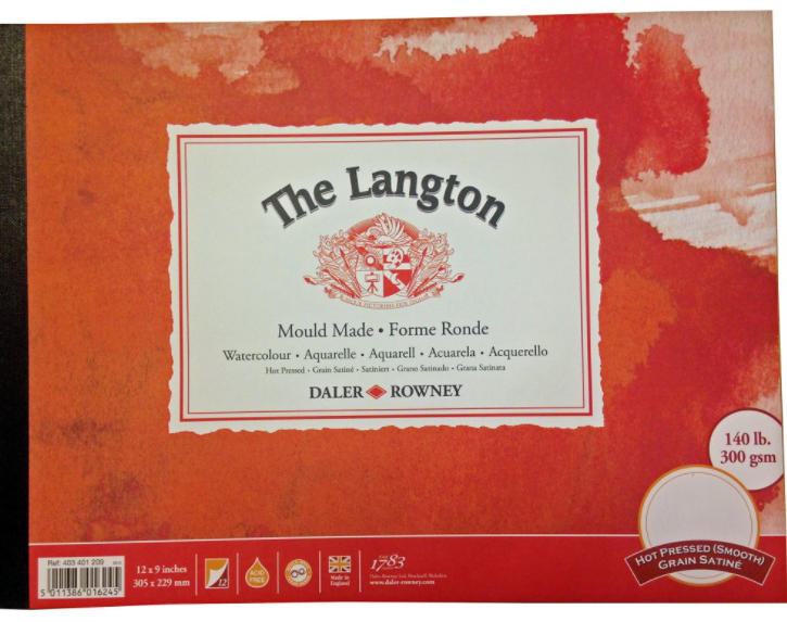 Langton Watercolour Pads Mould Made Extra Smooth (Hot Pressed)