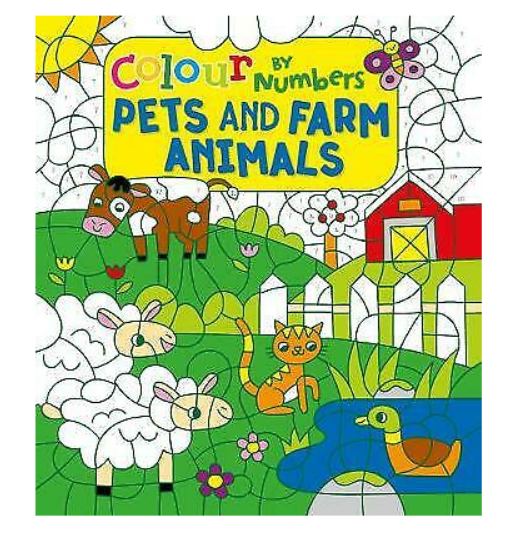 Colour by Numbers Pets and Farm Animals