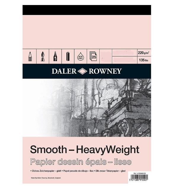 Daler Rowney A3 Pad Smooth Heavyweight 220g 