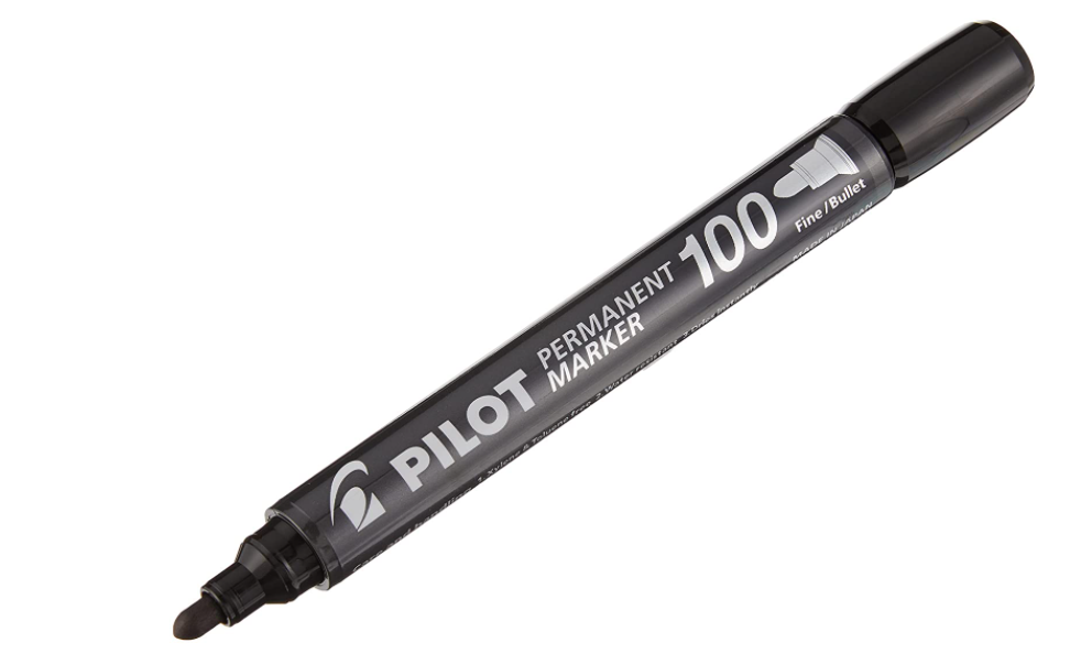 1 Dozen Pilot Fine Bullet Permanent Black Marker Pens 