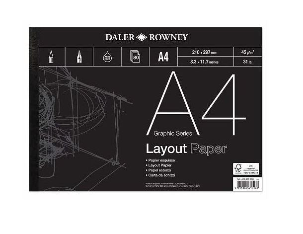 Daler Rowney layout pads 80 Sheets