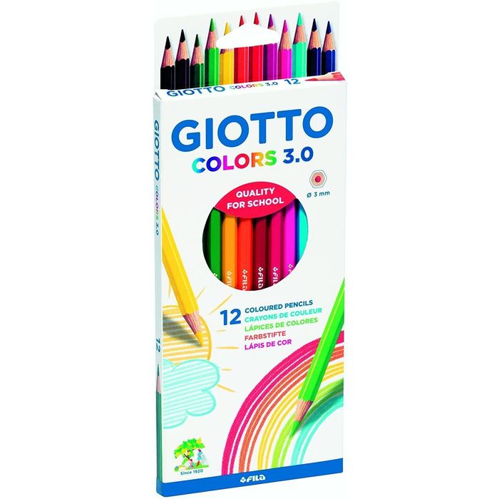 Giotto Hexagon Colour Pencil - pack of 12 