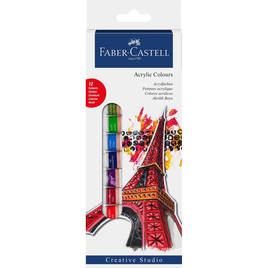 Faber Castell Acrylic Colours 12x12ml
