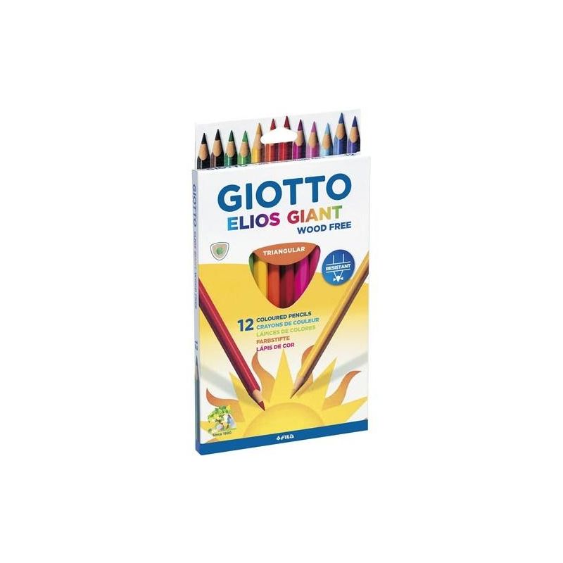 Giotto Elios Giant Pencil Triangular- Pack of 12 
