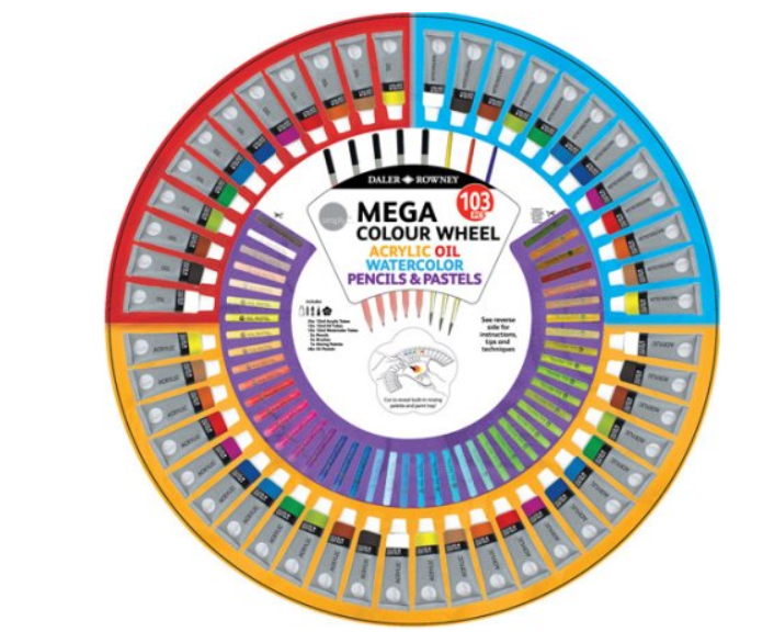 Daler Rowney Mega Colour Wheel Set 103 Pieces