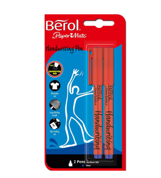 Berol H/writing Pen 2PK