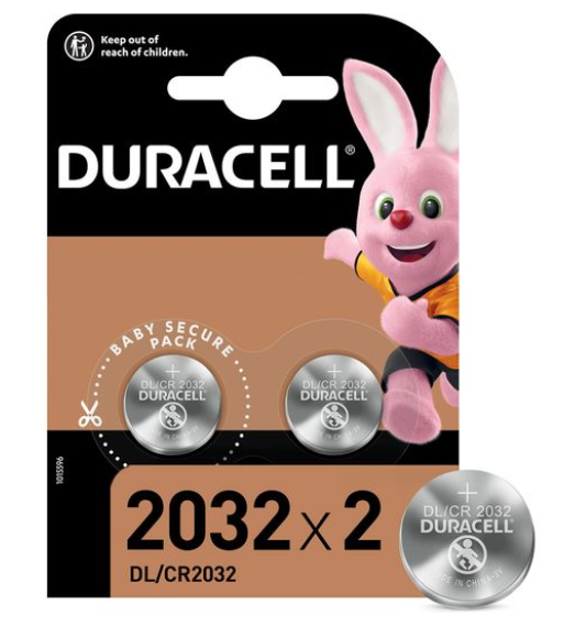 Duracell Batteries 2032 (2 Pack) 3V