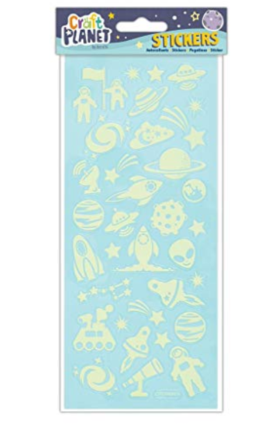 Craft Planet Glow Space Stickers