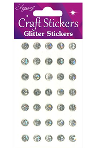 Craft Stickers 35pc Silver 