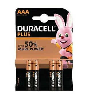 Duracell +50% Batteries AAA x4