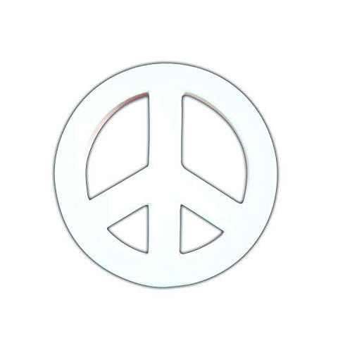 White Peace CND Sign Decopatch 