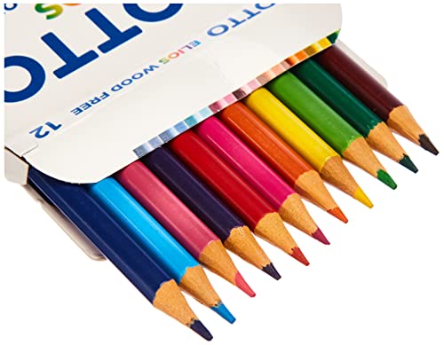 Crayons De Couleur Giotto Elios Woodfree - Lot De 24, Mine Triple Sans Bois, Diamètre 3.3 Mm - 9