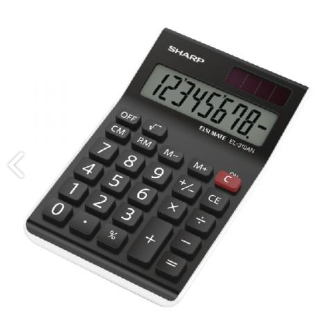 Sharp Calculator 8 Digit EL-310AN-WH 