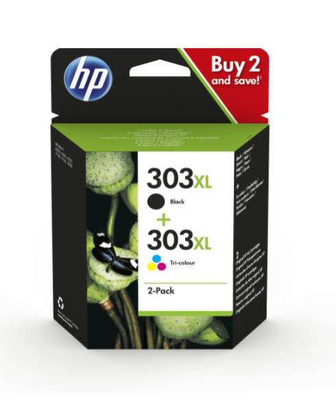 HP 303XL Black and Tri Colour Ink 