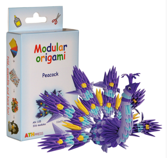 Modular Origami Peacock