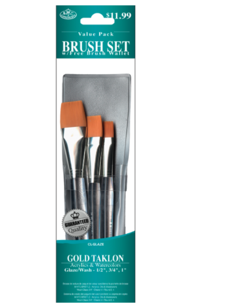 R&L Gold Taklon Brush Set 3pc