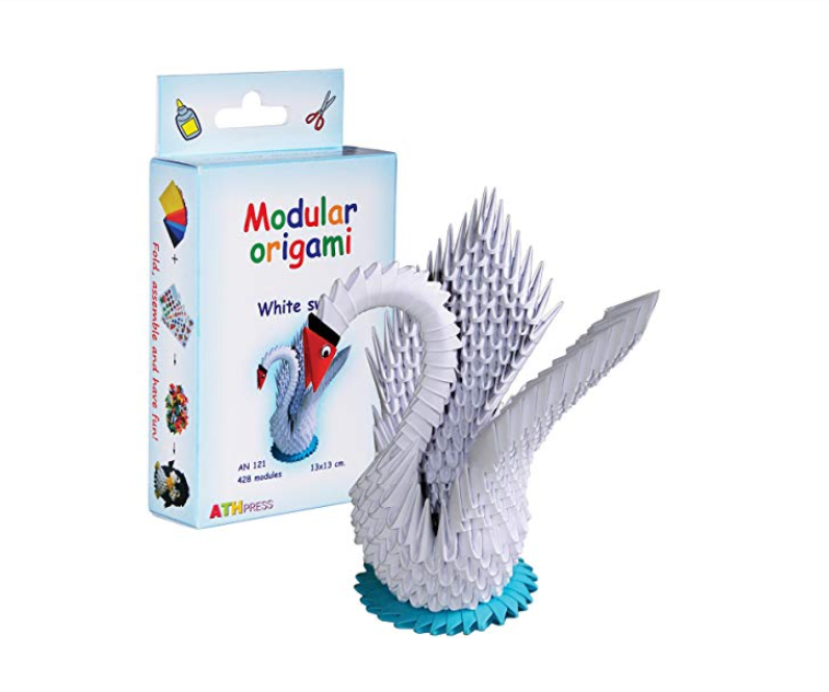 Modular Origami White Swan 