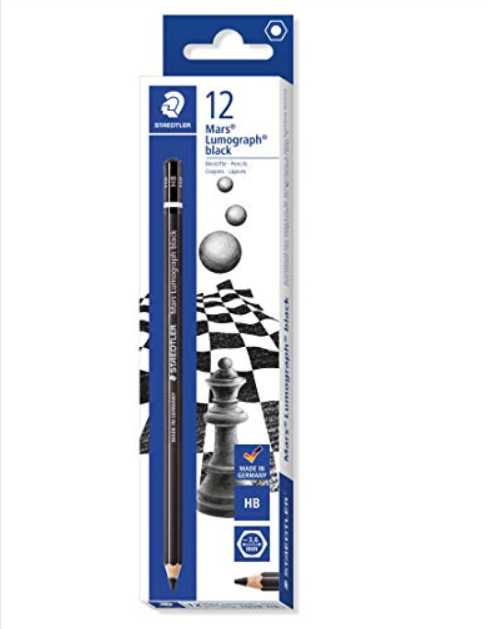 12 x Staedtler Lumograph Black Pencils HB