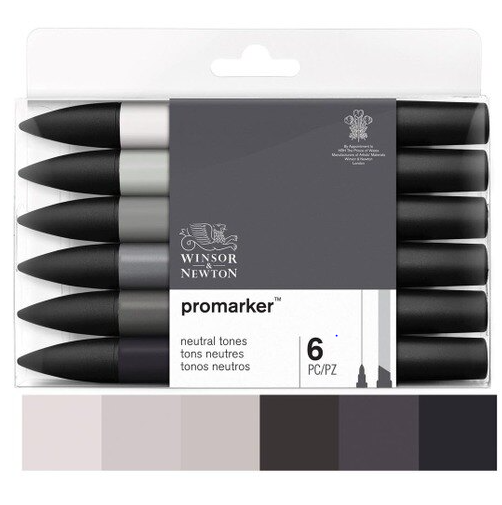 W&N Promarker set neutral tones 6pc