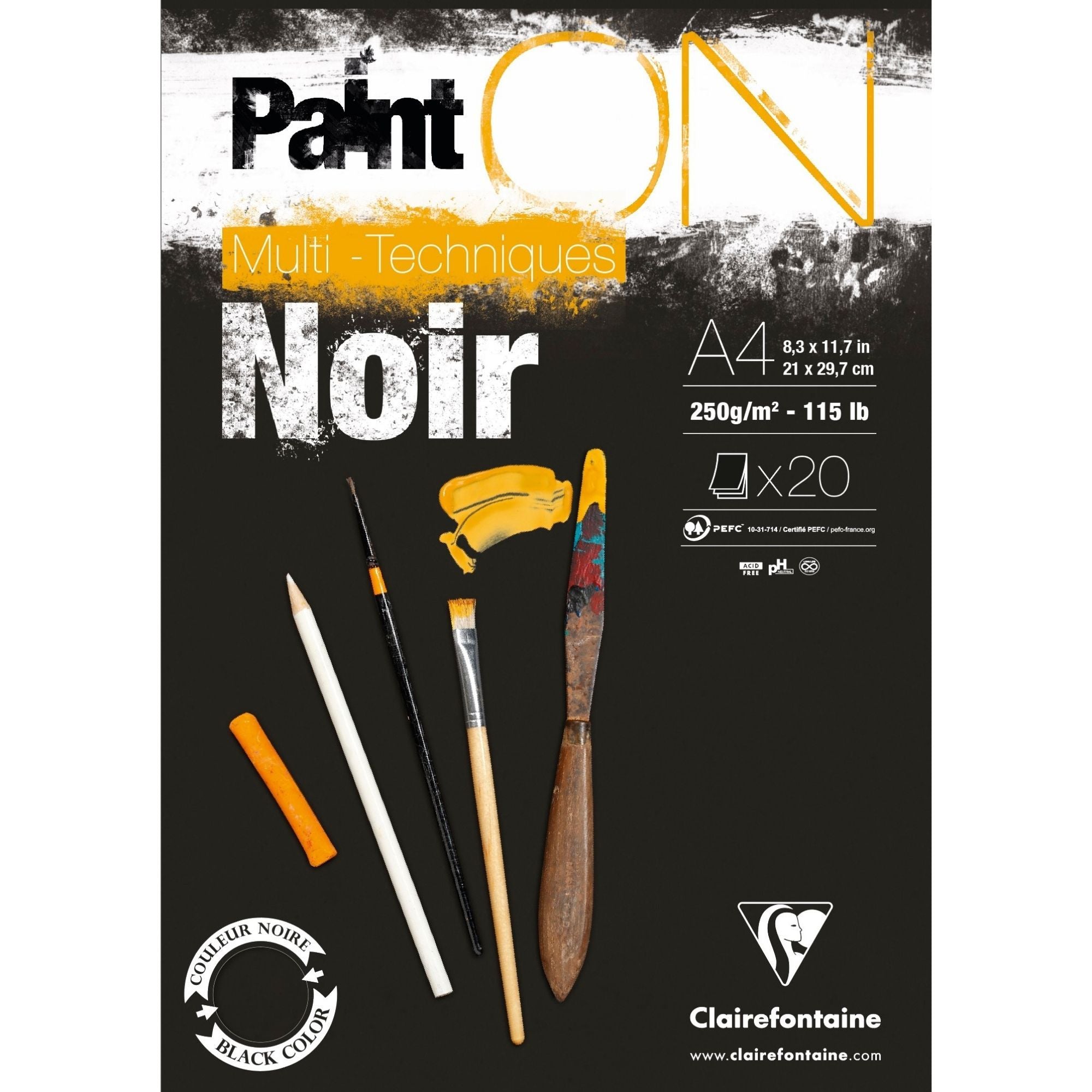 Paint-On A4 Pad Black 20 Sheets