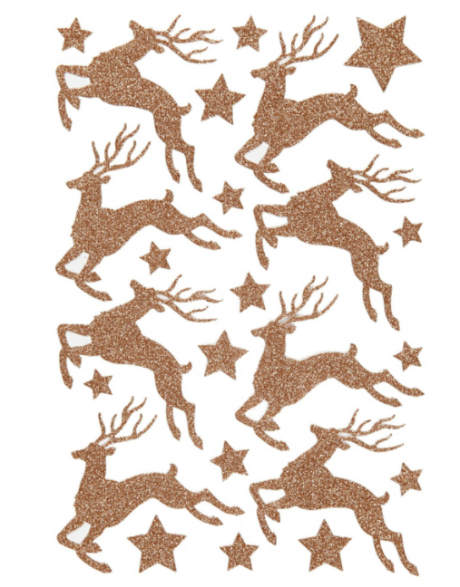 Christmas stickers glitter reindeer